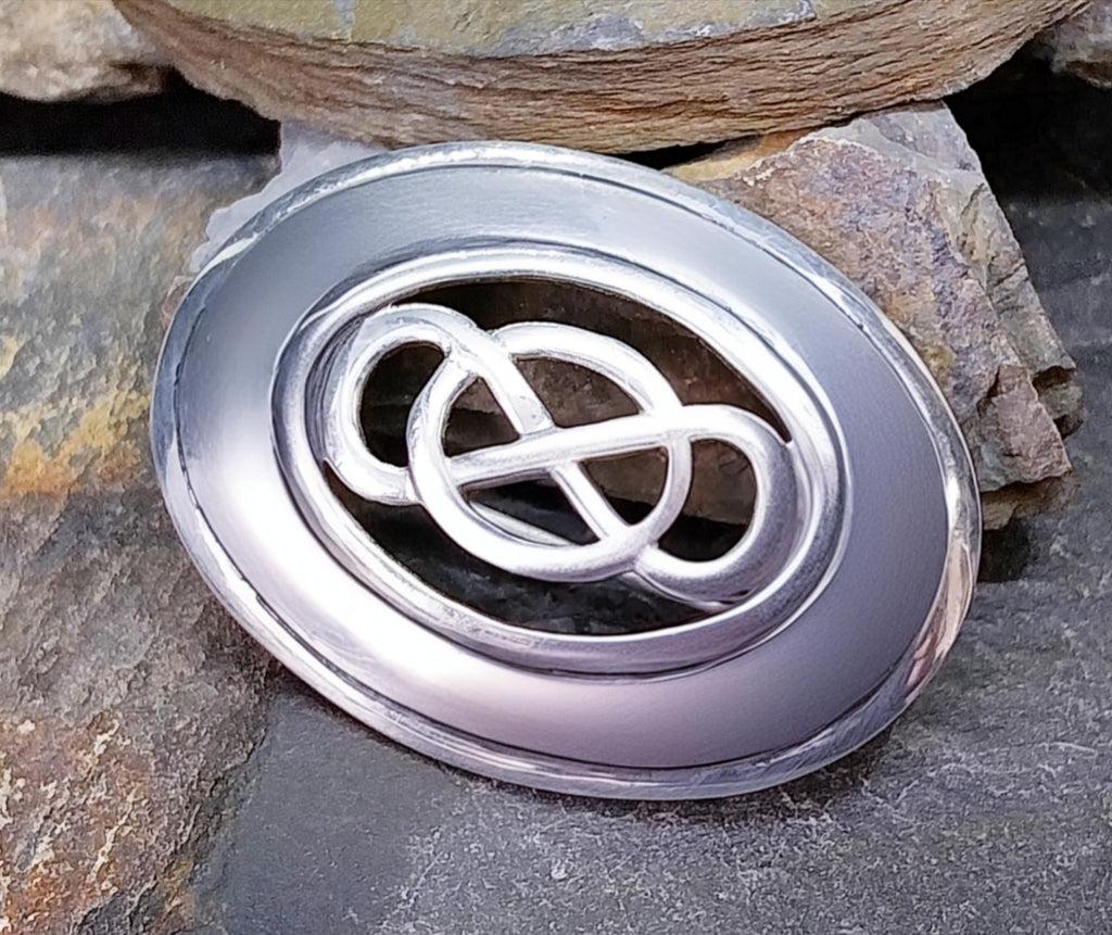 Kit Heath Sterling Silver Celtic Art Nouveau Brooch - 12.3g
