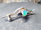 Vintage Silver and Enamel Flying Duck BROOCH - Retro, Kitsch - 4.8g