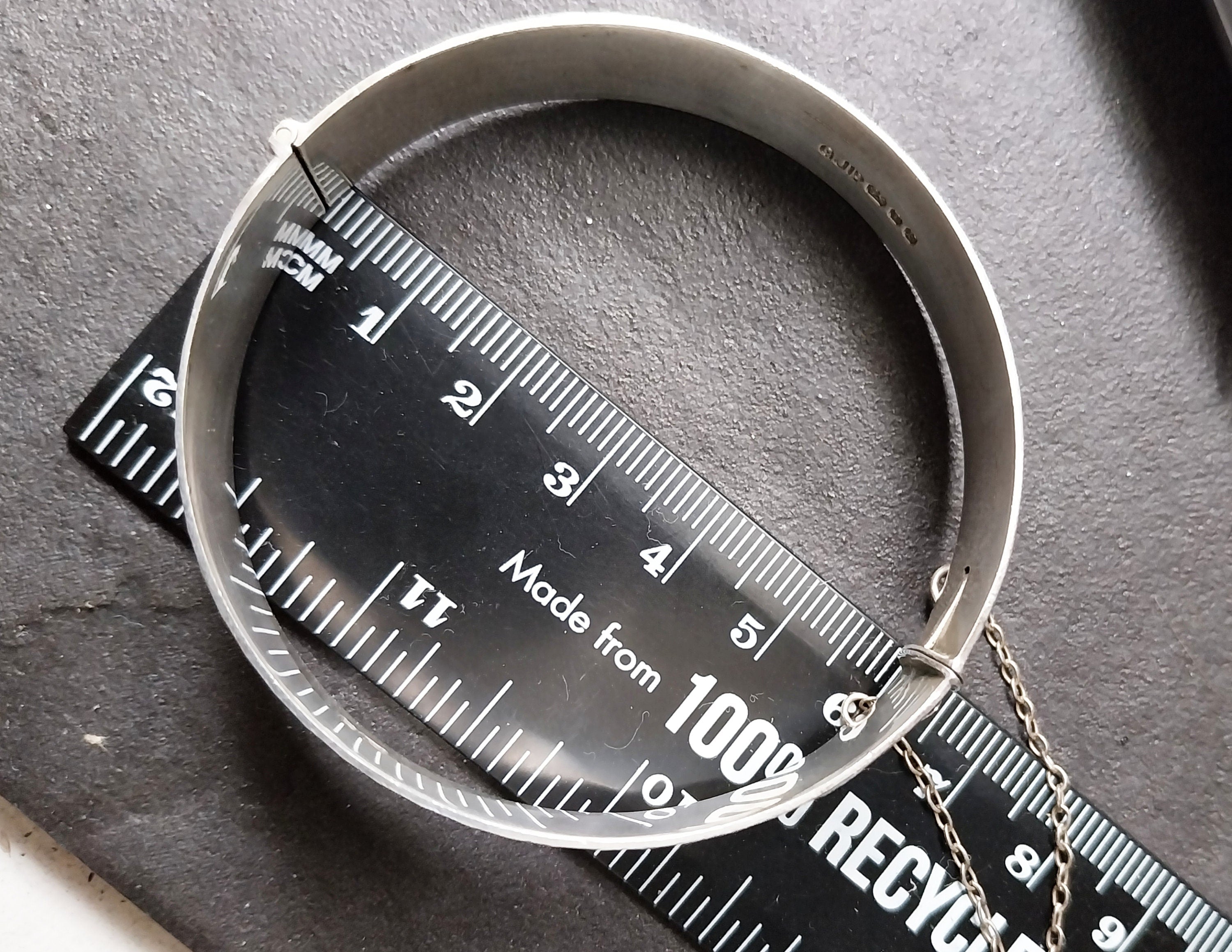 Vintage Georg Jensen SILVER Star BANGLE Bracelet c 1976 - 29.5g