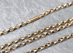 Antique 9ct GOLD BELCHER Chain Necklace with Barrel Clasp - 17.5" - 4.1g