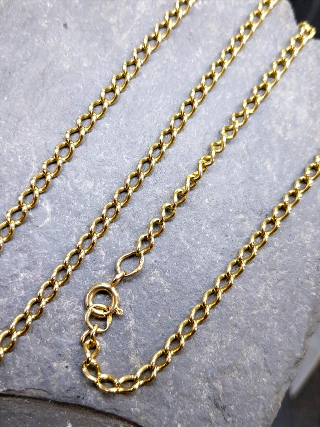 Vintage 9ct GOLD Chain Necklace, 19" Long  Hallmarked - 10.3g