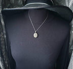 Vtg Silver LOCKET Necklace - Two Roses on 18" Chain - Joseph Smith - 6.2g