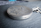Victorian Sterling Silver SONGBIRD LOCKET - c1879 Horace Woodward with 22" Chain - 20.7g