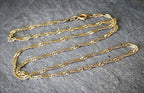 9ct GOLD CHAIN, Twisted Rope Singapore Curb Necklace 18.5" - Hallmarked - 3.9g