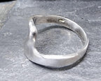 Sterling Silver Swirl Ring - uk size P (Us 7.5) - 3.7g