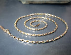 Antique 9ct GOLD Rolo BELCHER Chain Necklace with Barrel Clasp - 17" - 5.3g