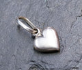 Vintage Silver Mini Heart Charm - for bracelet mini  - 0.8g