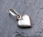 Vintage Silver Mini Heart Charm - for bracelet mini  - 0.8g
