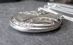Large Vintage SILVER LOCKET - Victorian Style on 18" Chain - 9.4g