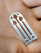 Vintage Sterling Silver Brooch - Art Deco Candles - Edinburgh Hallmarks - 5g