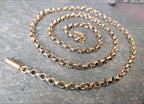 Antique 9ct GOLD BELCHER Chain Necklace with Barrel Clasp - 17.5" - 4.1g