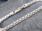 Vintage STERLING SILVER Bracelet Double Box Link 19cm - 19.4g