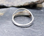 Vintage AMBER Sterling Silver Ring - Lily - uk size O (7.25) - 2.2g