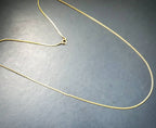 9ct GOLD Snake Style CHAIN Necklace - 18" Long - Hallmarked - 2.7g
