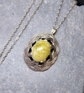 RARE Sterling SILVER Connemara Marble Pendant Necklace Miracle on 18" Chain - 9g