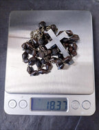 Vintage Italian Wooden ROSARY BEADS with Crucifix - 29" Necklace - 18.3g