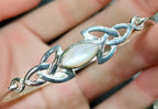 Kit Heath Sterling SILVER BANGLE Bracelet - with Mother Of Pearl - 8.9g