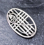 Sterling SILVER Oval Celtic ROSE Brooch - Carrick Jewellery 5.3g