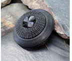 Victorian Antique Irish BOG OAK Shamrock Brooch - Clover - 10.9g