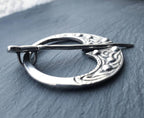 Robert Allison PENNANULAR BROOCH - Scottish Silver Shawl Pin c.1958 - 11.7g