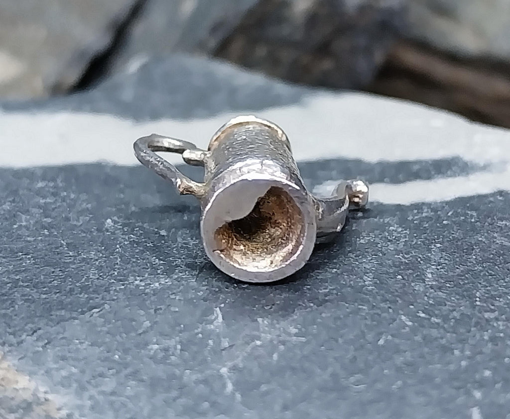 Vintage silver Coffee Pot Charm - 4.8g