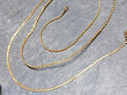 9ct GOLD Snake Style CHAIN Necklace - 18" Long - Hallmarked - 2.7g