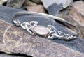 Kit Heath Sterling SILVER BANGLE Bracelet - with Mother Of Pearl - 8.9g