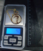 Victorian 9ct Gold Photo Locket Fob / Pendant on 20" chain - Circa 1887  - 4.2g