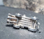 Vintage Silver COWBOY / GYPSY WAGON Charm - Opens Up - Bracelet - 5.1g