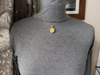 9ct Gold GEORG JENSEN Oval Locket - Three Flowers on 16" Chain - 4.8g