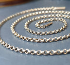 Antique 9ct ROSE GOLD BELCHER Chain Necklace with Barrel Clasp - 20" - 4.5g