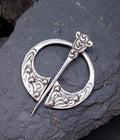Robert Allison PENNANULAR BROOCH - Scottish Silver Shawl Pin c.1958 - 11.7g