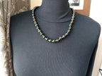 Vintage Jet Black Bead Necklace - 23" - 55.8g
