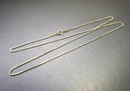 9ct GOLD CURB Style CHAIN Necklace - 21" Very Long - Hallmarked - 3.6g