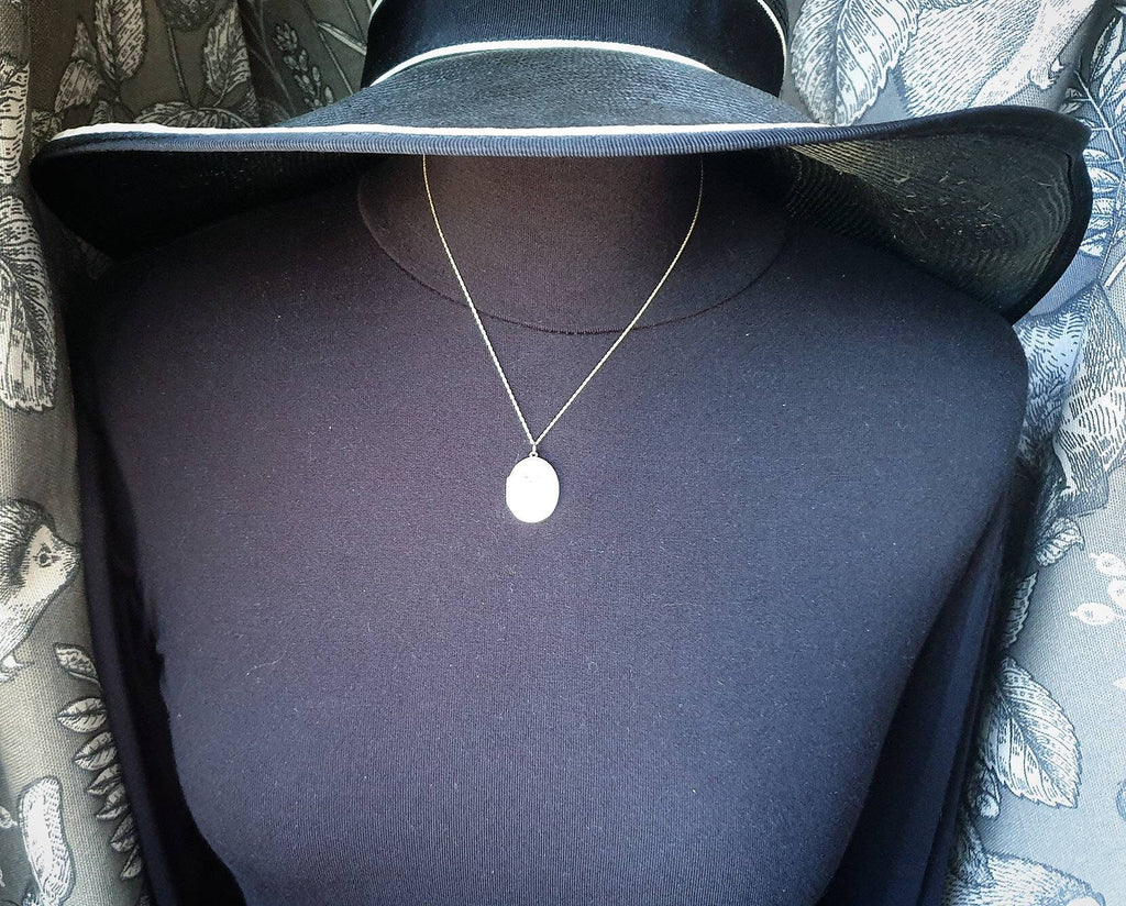 Vintage 9ct Gold Art Deco LOCKET - Chester Hallmark 1955 with 18" Chain - 4.7g