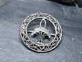 VICTORIAN Solid Silver BROOCH - Basket of Flowers - 2.6g