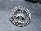VICTORIAN Solid Silver BROOCH - Basket of Flowers - 2.6g