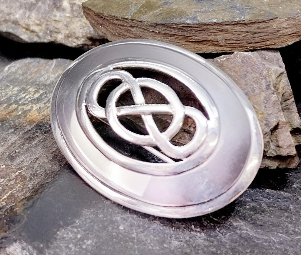 Kit Heath Sterling Silver Celtic Art Nouveau Brooch - 12.3g