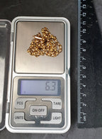 Antique 9ct GOLD ROLO BELCHER Chain Necklace with Barrel Clasp - 17.5" - 6.3g