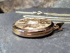 GEORG JENSEN 9ct Gold  Five Flower Locket - with 20" Gold Chain - 8.2g