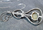 Rare Vintage Sterling Silver MIRACLE Connemara Marble NECKLACE - 6.7g
