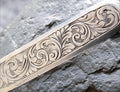 Antique Victorian Sterling Silver BROOCH - Etruscan Style - 11.2g