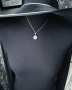 Edwardian Round Small LOCKET Hallmarked Silver on  16" Chain - 4.2g