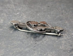 VICTORIAN tique Sweetheart Brooch - Sterling Silver Chester c 1896 - 4g
