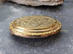 Victorian HOLLY & IVY BROOCH - Christmas Gilt Design - 7.7g