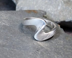 Sterling Silver Swirl Ring - uk size P (Us 7.5) - 3.7g