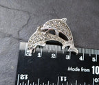Vintage Sterling Silver Dolphin BROOCH  - Pin 5.9g