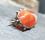 Antique 9ct GOLD CARNELIAN BROOCH - Victorian, Georgian - 5g