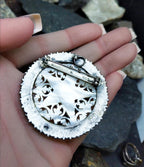 Large Vintage Sterling Silver and Mother of Pearl Christmas Star Brooch 17.2g