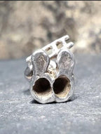 Vintage SILVER CLOWN CHARM - Circus, Creepy, Bracelet Charm 4.1g